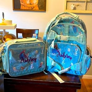 Frozen Pottery barn kids backpack and lunchbox set *Monogramed Aubrey